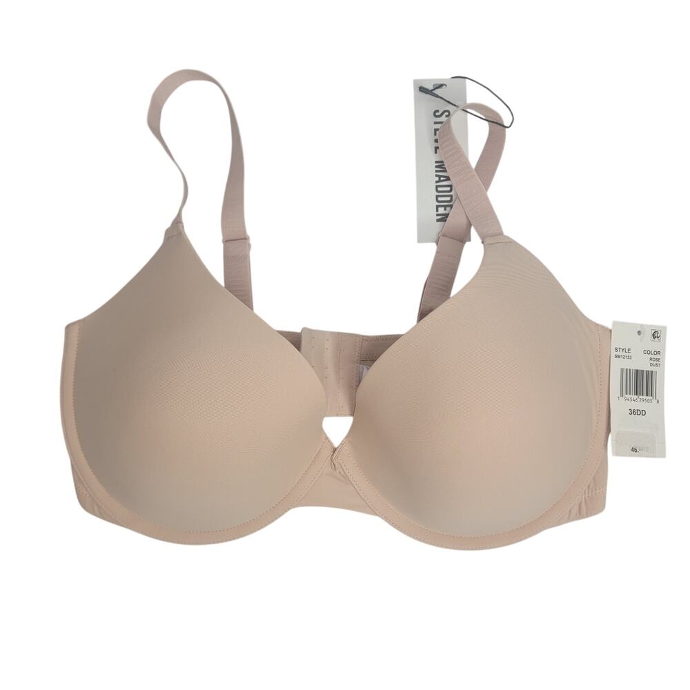 Steve Madden 36DD Lightly Lined Demi T Shirt Bra Rose Nude SM12153 NWT